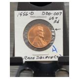 1956-D Lincoln Cent DDO-007 MS65+ RD