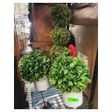 3 Artificial Topiary Plants