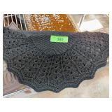 Black Hand-Crocheted Clutch Purse