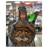 Austrian Tyrolean Wood Man Decanter