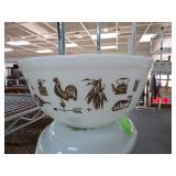 Pyrex Town & Country Mixing Bowl, White Milk Glass