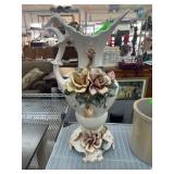 Capodimonte Porcelain Floral Pitcher