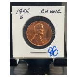 1955-S Lincoln Wheat Cent CH UNC