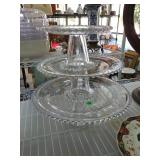 Three-Piece Glass Cake Stand Set