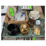 Decorative Tray With Mixed Home Decor Items