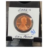 2006-S Lincoln Cent Gem Proof