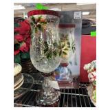 Kirkland's Crackle Glass Holly Hurricane