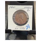 1941 Lincoln Wheat Cent CH. UNC.