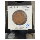 1927-S Lincoln Wheat Cent EF/AU