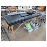 Portable Black Massage Table with Headrest