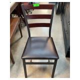 Wood and Metal Folding Chair with Padded Seat