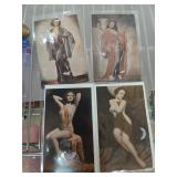 4 Vintage Pin-Up Postcards