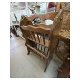 Wooden Spindle Magazine Rack Shelf