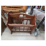 Wood Magazine Rack and Paper Towel Holder