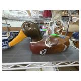 Hand-Painted Wooden Duck Decoy