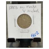 1883 Liberty Head V Nickel No Cents