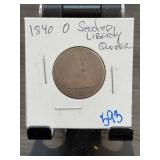 1840-O Seated Liberty Quarter Dollar