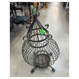 Ornamental Metal Wire Birdcage Stand