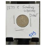 1877 Philadelphia Seated Liberty Dime