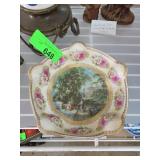 Austrian Porcelain Plate, Hermes Scene