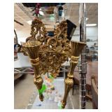 Ornate Gilt Metal Wall Sconces