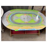 Children's Race Track Play Table With Storage