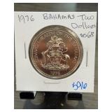1976 Bahamas Two Dollar Coin MS68