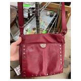 Brighton Red Leather Crossbody Bag