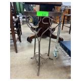 Wrought Iron Plant Stand with Leaf Motif