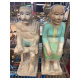 Large Ceramic Seated Figures