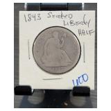 1843 Seated Liberty Half Dollar