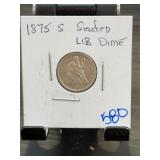1875-S Seated Liberty Dime