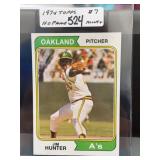 1974 Topps Jim 'Catfish' Hunter #7 Baseball