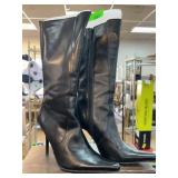 Tantrum Black Leather Knee-High Boots 10B