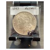 1897 Morgan Silver Dollar AU/UNC