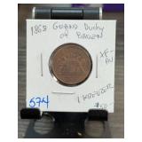 1868 Baden 1 Kreuzer Coin XF-AU