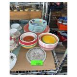 Colorful Ceramic Bowls and Plates