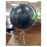 Black Desktop Globe with Silver Metal Base