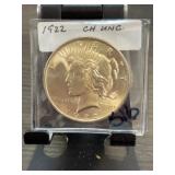 1922 Peace Silver Dollar, CH UNC