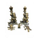Brass Figurine Lot With Lamp Posts and Mini-Â­