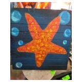 Wooden Starfish Wall Art Painting