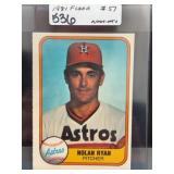 1981 Fleer Nolan Ryan Astros #57 Card
