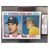 1981 Topps #167 Earned Run Avg Leaders
