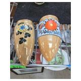 Syracuse China Wall Pocket Vases, Pair