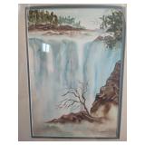 Donna Rae Hulbert Waterfall Watercolor 21x25