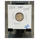 1853 United States Silver Half Dime