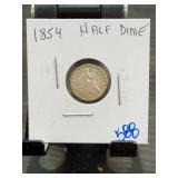 1854 United States Seated Liberty Half Dime