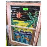 Melvis Framed Tropical Art Window