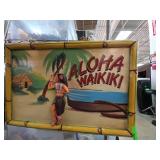Aloha Waikiki 3D Wall Plaque 16x24 Inch