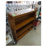Three-Shelf Wood Bookcase 36x11 Inches
